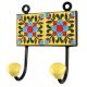 Yellow Floral Ceramic Tile Hook